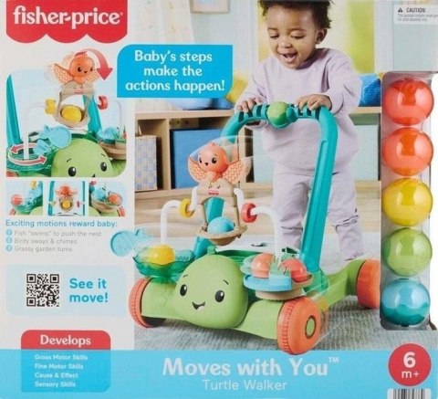 Fisher-Price Aktywizujący Żółw Chodzik-Pchacz 2w1