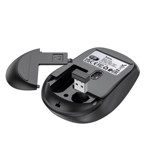 Myszka bezprzewodowa Hoco 2.4G 1600 dpi GM28 czarno szara