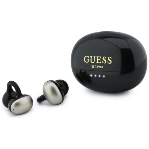 Sluchawki bezprzewodowe douszne OWS Guess Metalic Finish Electropated Parts Classic Logo czarne