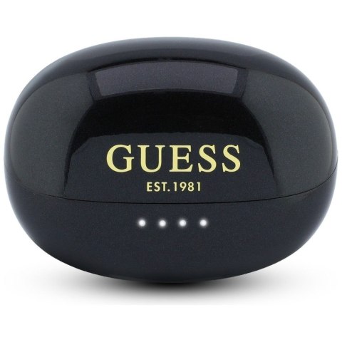 Sluchawki bezprzewodowe douszne OWS Guess Metalic Finish Electropated Parts Classic Logo czarne