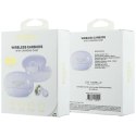 Sluchawki bezprzewodowe douszne OWS Guess Metalic Finish Electropated Parts Classic Logo fioletowe