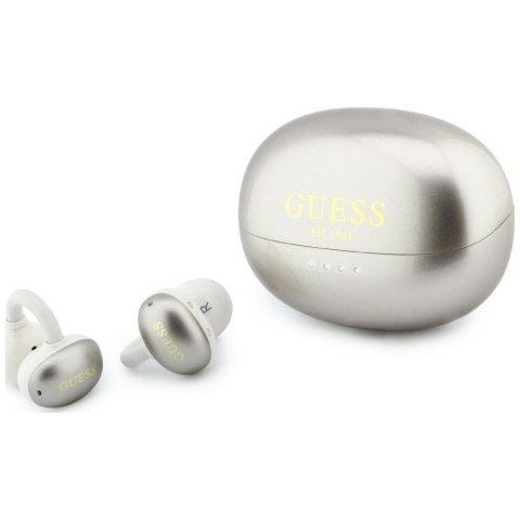 Sluchawki bezprzewodowe douszne OWS Guess Metalic Finish Electropated Parts Classic Logo złote