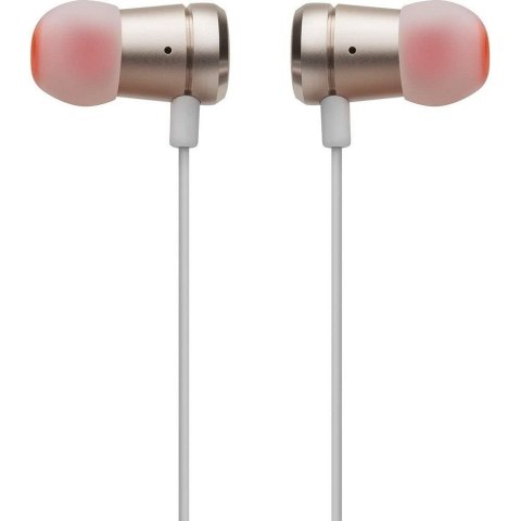 Słuchawki przewodowe douszne Jack 3,5mm z mikrofonem JBL T290 złote