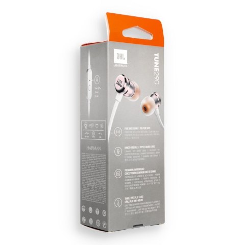 Słuchawki przewodowe douszne Jack 3,5mm z mikrofonem JBL T290 złote