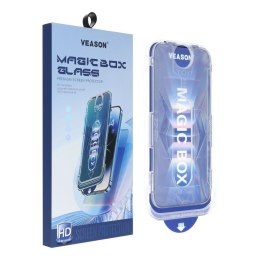 Szkło Hartowane 6D Pro Veason Easy-Install Glass + Aplikator - do Iphone 13 czarny