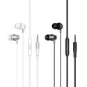 Słuchawki przewodowe douszne z mikrofonem Jack 3,5 mm Hoco M119 srebrne