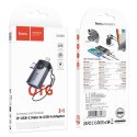 Adapter OTG 2w1 Lightning / USB C do USB A Hoco UA46D Victory szary