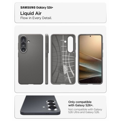 SPIGEN futerał LIQUID AIR do SAMSUNG S26 Plus marble grey