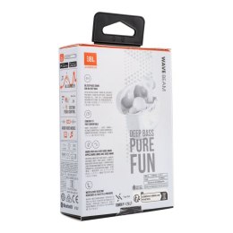 Słuchawki bezprzewodowe douszne JBL IP54 IPX2 Wave Beam białe