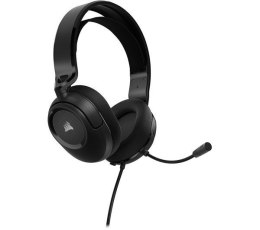 Słuchawki przewodowe nauszne Jack 3,5 mm z mikrofonem Corsair HS35 V2 Carbon czarne