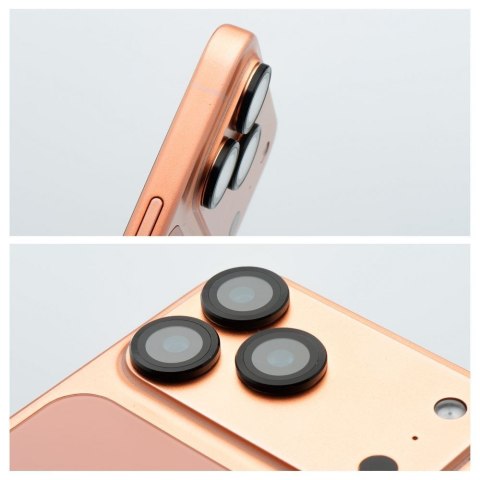 Szkło hartowane na aparat do iPhone 17 PRO / 17 PRO MAX Blue Star Easy Install czarne