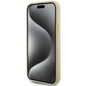 GUESS futerał do IPHONE 13 / 14 / 15 GUHCP15SPS4DGPD (Leather 4G Metal Logo Strass) złoty