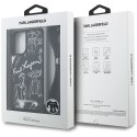 KARL LAGERFELD futerał do IPHONE 16 KLHCP16SPGGRMPCK kompatybilny z MagSafe (CRSSBY Grained PU W/ Pattern & Logo) czarny
