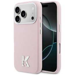 KARL LAGERFELD futerał do IPHONE 17 Pro Max kompatybilny z MagSafe KLHMP17X5PGFKHGP (PU FW W/ KHead Logo) różowy
