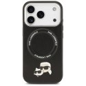 KARL LAGERFELD futerał do IPHONE 17 Pro kompatybilny z MagSafe KLHMP17LPSMLRKCK (PU K&C Pins) czarny
