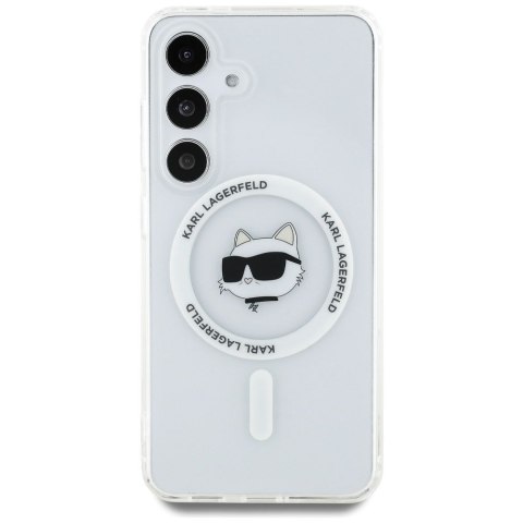 KARL LAGERFELD futerał do SAMSUNG S25 KLHMS25SHLSCHH (Magnetic IML Metal Choupette Head) biały