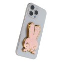 Stojak na telefon KRÓLICZEK - naklejany - różowy