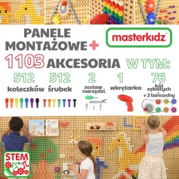 MASTERKIDZ Panele Montażowe STEM 2x 120x80 cm + Akcesoria Zestaw XXL