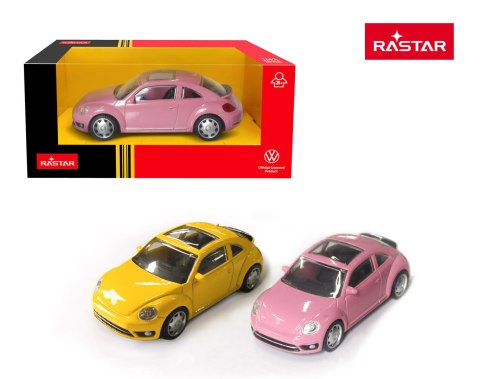 Autko Metalowe 1:43 Volkswagen Beetle Różowy RASTAR