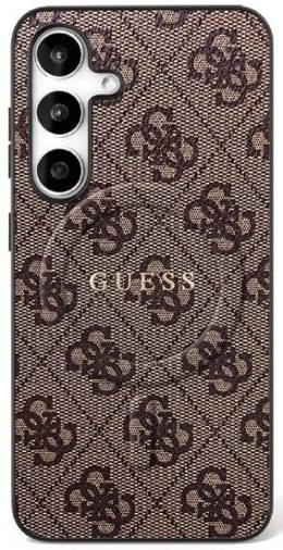 GUESS futerał do SAMSUNG S25 FE kompatybilny z MagSafe GUHMS25FEG4GFRW (Ring Classic Logo) brązowy