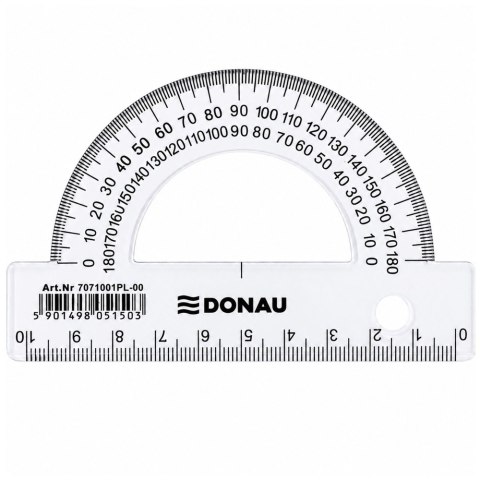 Kątomierz szkolny transparentny 180° 10cm DONAU