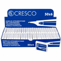 Naboje do pióra atramentowe niebieskie 6 sztuk Cresco SADPEX