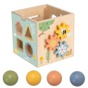 TOOKY TOY Drewniana Kostka Montessori Sorter Farma Edukacyjna 5w1
