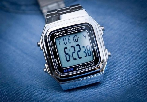 ZEGAREK MĘSKI CASIO A178WA-1A (zd082a) - KLASYKA