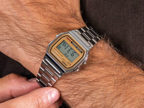 ZEGAREK MĘSKI CASIO A158WEA-9 (zd093b) - KLASYKA + BOX