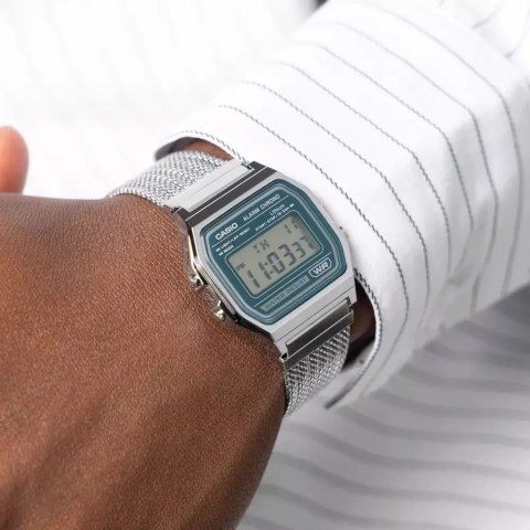 ZEGAREK MĘSKI CASIO A158WEM-3DF (zd093d) - KLASYKA + BOX