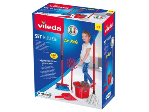 Zestaw do sprzątania Vileda Pulizie dla dzieci Mop, wiadro, miotła ZA6730