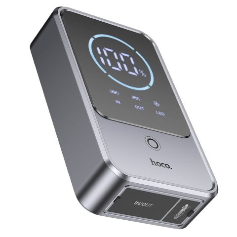 Powerbank 10000 mAh 2,4A 18W z funkcją rozruchu samochodu Hoco QS7 metaliczny szary