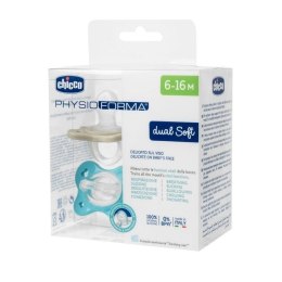 Smoczek PhysioForma Dual Soft niebieski 6-16m 2szt