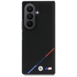 BMW futerał do SAMSUNG GALAXY Z FOLD 8 ULTRA kompatybilny z MagSafe (Leather Perforated Tricolor Stripe Metal Logos) czarny
