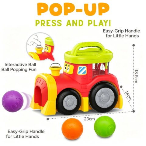 WOOPIE BABY Interaktywny Pociąg z Wyskakującymi Piłeczkami