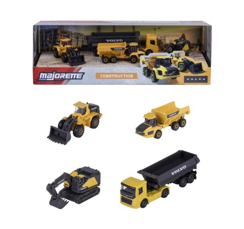 Majorette Pojazdy budowlane Volvo 4-pak