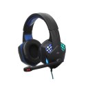 Słuchawki przewodowe nauszne Jack 3,5 mm / USB A Art gamingowe z mikrofonem G11 czarne