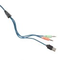 Słuchawki przewodowe nauszne Jack 3,5 mm / USB A Art gamingowe z mikrofonem G11 czarne