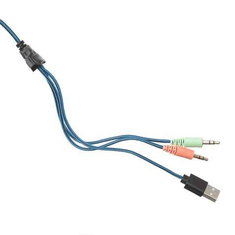 Słuchawki przewodowe nauszne Jack 3,5 mm / USB A Art gamingowe z mikrofonem G11 czarne