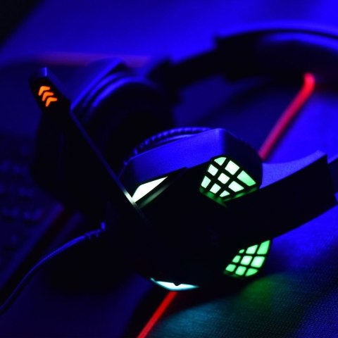 Słuchawki przewodowe nauszne Jack 3,5 mm / USB A Art gamingowe z mikrofonem G11 czarne