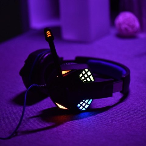 Słuchawki przewodowe nauszne Jack 3,5 mm / USB A Art gamingowe z mikrofonem G11 czarne