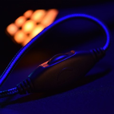 Słuchawki przewodowe nauszne Jack 3,5 mm / USB A Art gamingowe z mikrofonem G11 czarne