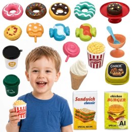 WOOPIE Zestaw Słodyczy Desery Lody do Zabawy w Kawiarnię Sklep 30el