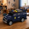 Samochód Pojazd Jednostki Specjalnej SWAT Światła Dźwięki Granatowy 1:32