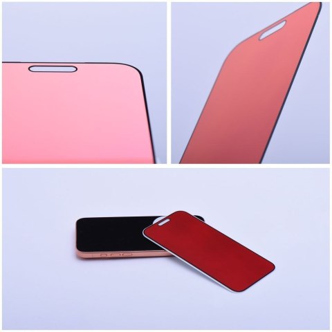 Szkło hybrydowe 5D do iPhone 13 / 13 PRO / 14 / 16e / 17e (SE 4 2025) Bestsuit Flexible Colorfull Privacy 180 magenta