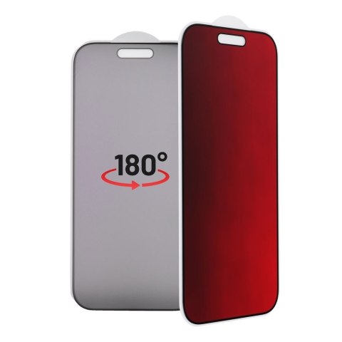 Szkło hybrydowe 5D do iPhone 15 PRO Bestsuit Flexible Colorfull Privacy 180 magenta