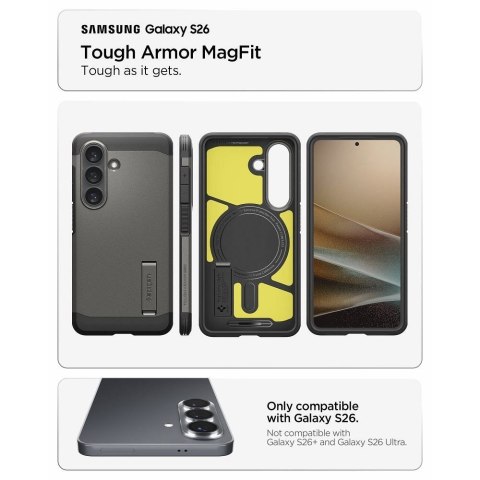 SPIGEN futerał TOUGH ARMOR kompatybilny z MagSafe do SAMSUNG S26 gunmetal