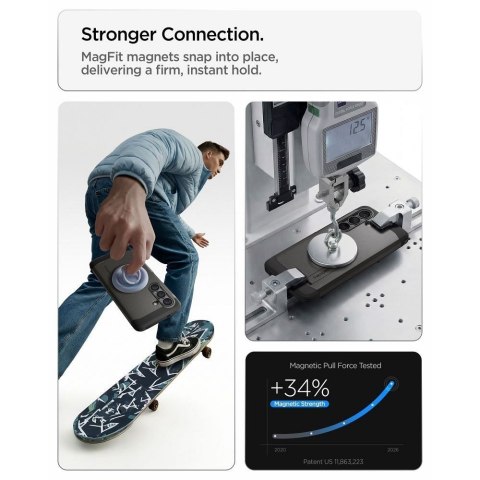 SPIGEN futerał TOUGH ARMOR kompatybilny z MagSafe do SAMSUNG S26 gunmetal