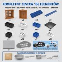 WOOPIE Zestaw Konstrukcyjny DIY do Budowania Cegły Posterunek Policji 186 el. Cegiełki Budowlane