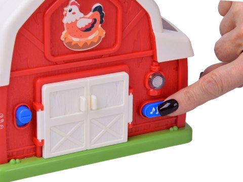 Interaktywny domek edukacyjny farma klocki odgłosy zwierząt sorter ZA5956